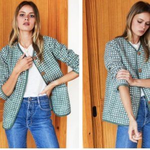 Emerson Fry India Collection Quilted Jacket Moss Gingham